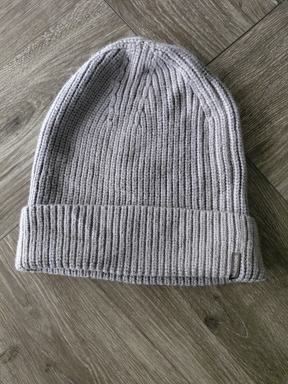 lululemon athletica Gray Ribbed Fold-Over Beanie